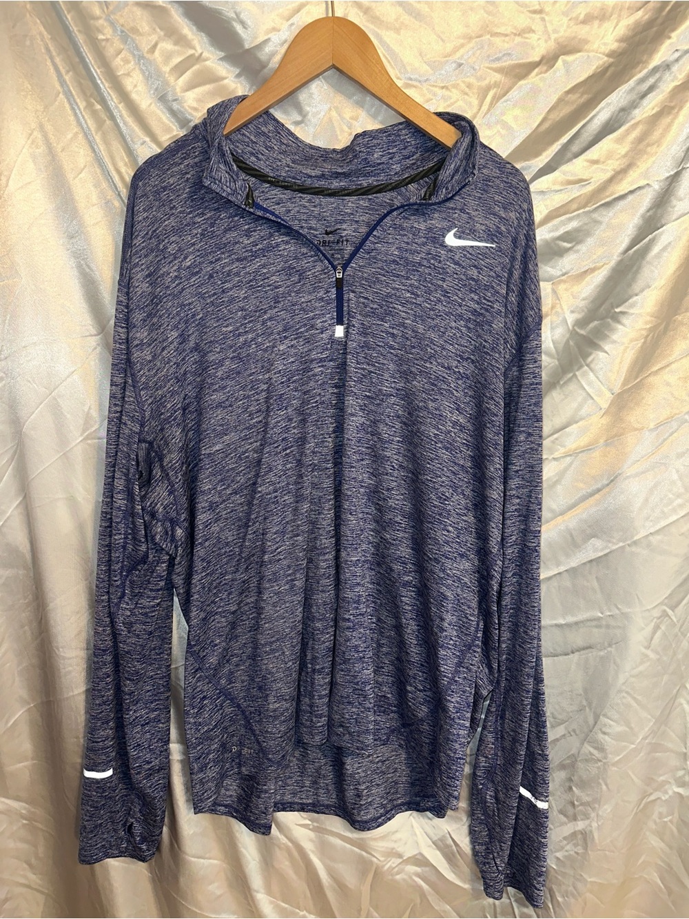 Nike Navy Heather Quarter-Zip Women's Pullover